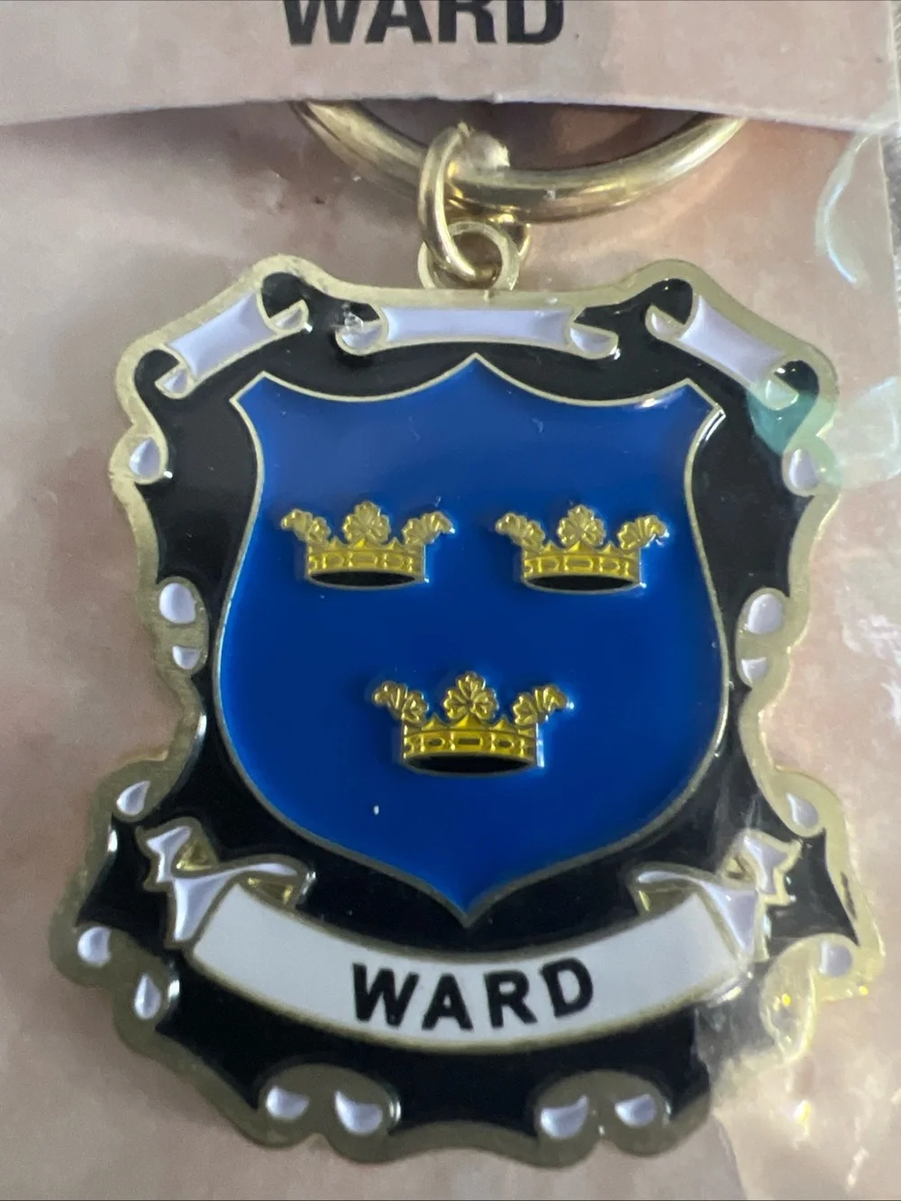 HERALDRY NAMES FAMILY CREST COAT OF ARMS Ward KEYRING Family History